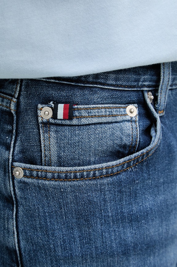 Tommy Hilfiger rifle slim fit pánske modrá MW0MW42317