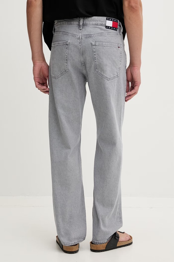 Odzież Tommy Jeans jeansy straight męskie DM0DM22868 szary