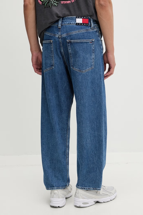 Odzież Tommy Jeans jeansy barrel męskie DM0DM22871 niebieski