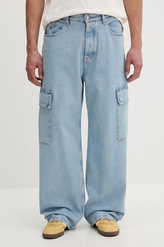 Tommy Jeans jeansy wide leg męskie niebieski DM0DM23048