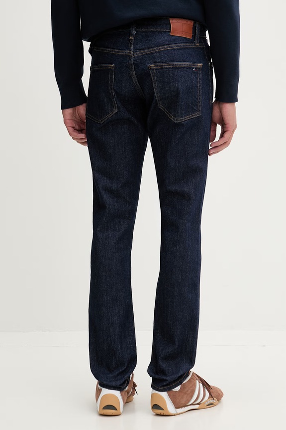 Odzież Tommy Jeans jeansy slim fit męskie DM0DM23063 granatowy