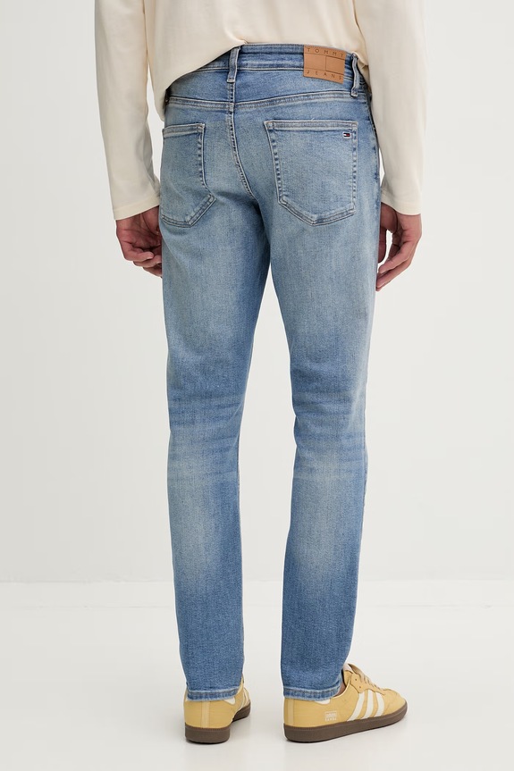 Odzież Tommy Jeans jeansy slim fit męskie DM0DM23266 niebieski