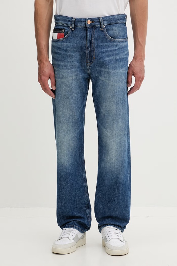 Tommy Jeans jeansy straight męskie granatowy DM0DM23267