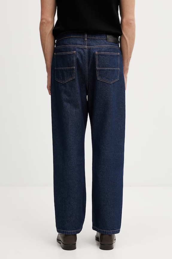 Abbigliamento Maison Kitsuné jeans straight da uomo QM01101WD4026 blu navy