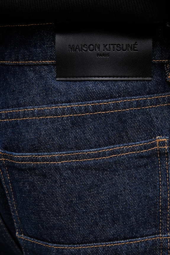 Maison Kitsuné jeans straight da uomo blu navy QM01101WD4026