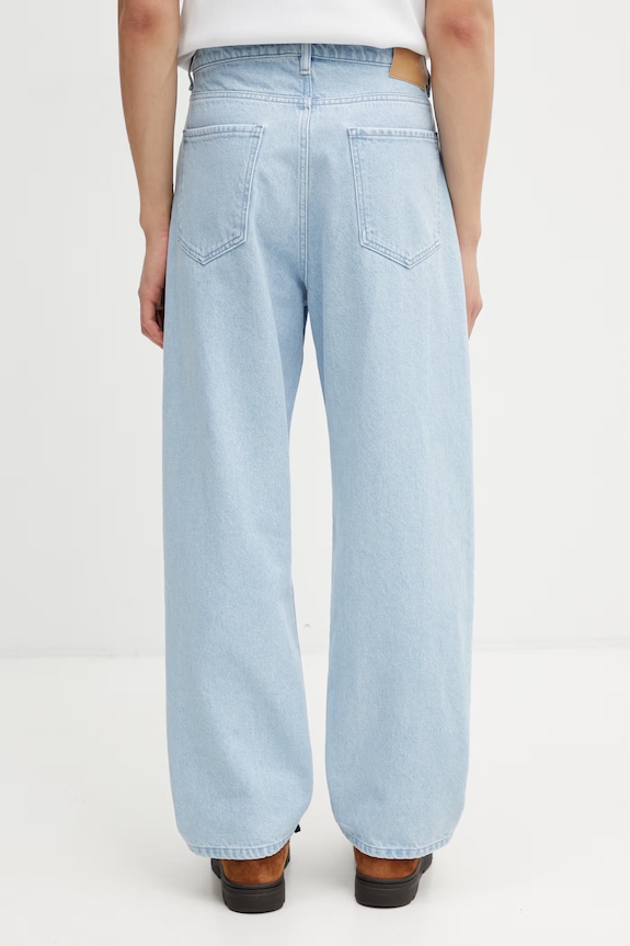 Oblečení Maison Kitsuné regular fit džíny pánské QM01102WD4022 modrá