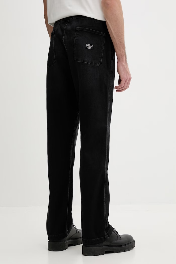 Ρούχα Guess Jeans Παντελόνι jogger Ανδρικό ντένιμο M6GA0I.D8003 μαύρο
