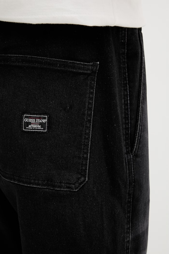 Guess Jeans Παντελόνι jogger Ανδρικό ντένιμο μαύρο M6GA0I.D8003