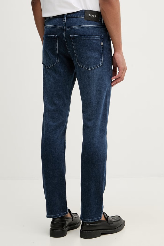 Odjeća BOSS slim fit traperice za muškarce Delaware 50557490 mornarsko plava