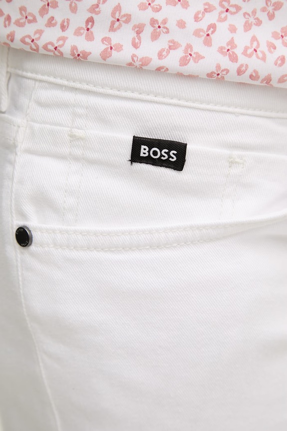 BOSS slim fit traperice za muškarce Delaware 50561555 bijela