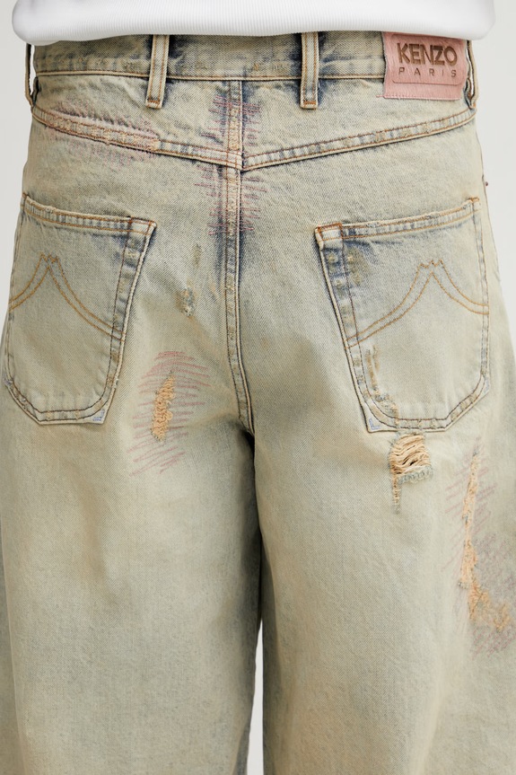 Τζιν παντελόνι Kenzo Pants FG55DP4246Q8 μπλε