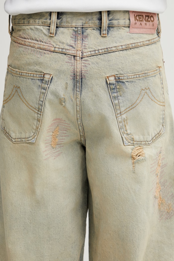Τζιν παντελόνι Kenzo Pants FG55DP4246Q8 μπλε