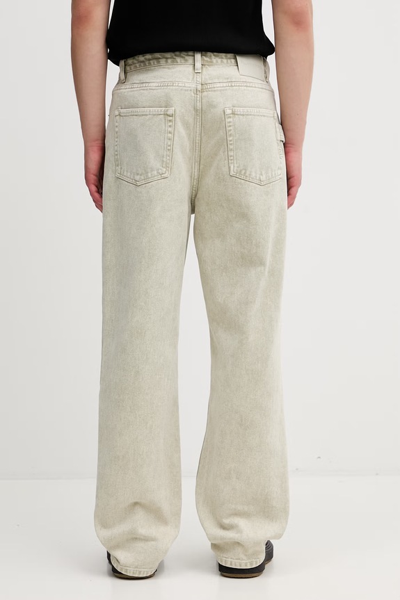 Odzież Filling Pieces Denim Pants męskie 412650500136.302 zielony