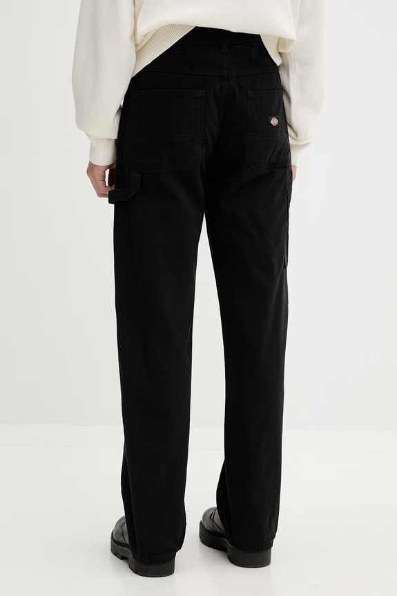 Îmbrăcăminte Dickies pantaloni drepți pentru bărbați, din bumbac DK0A4ZABBLK1 negru