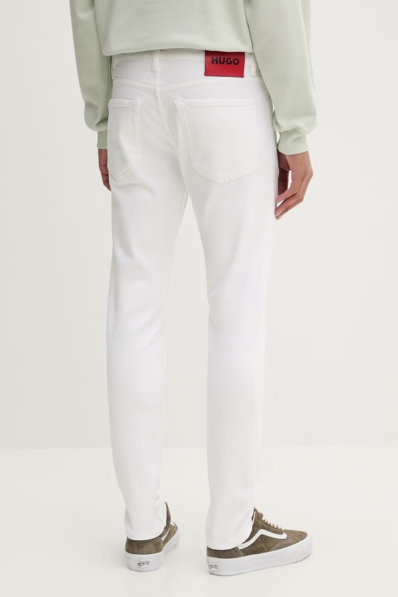 Odzież HUGO jeansy extra slim męskie HUGO 734 50556044 biały