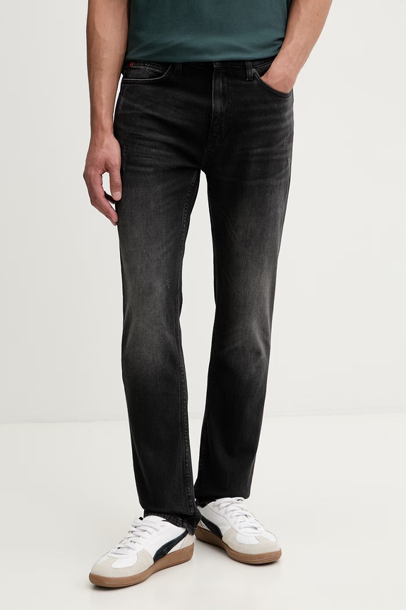 HUGO jeansy slim fit męskie HUGO 708 czarny 50556098