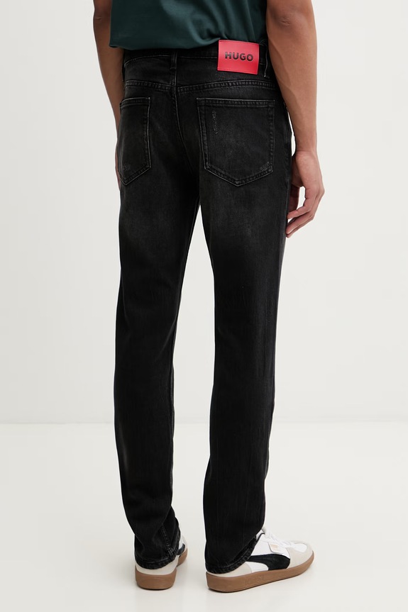 Odzież HUGO jeansy slim fit męskie HUGO 708 50556098 czarny