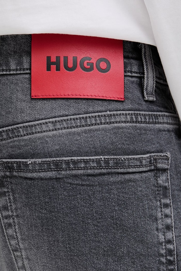 HUGO slim fit traperice za muškarce 708 siva 50556103