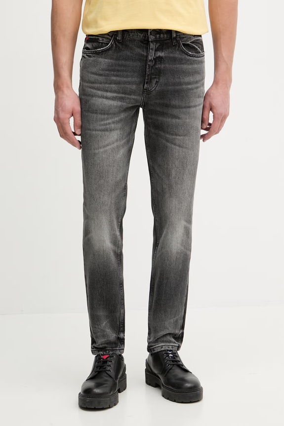 HUGO jeansy tapered męskie HUGO 634 szary 50556110