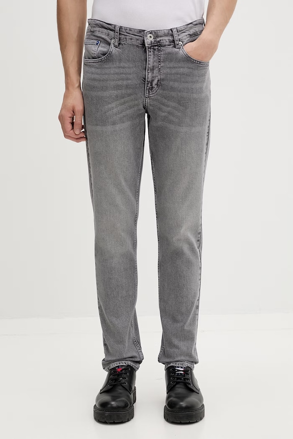 Karl Lagerfeld Jeans blugi slim fit pentru bărbați gri B2M10104