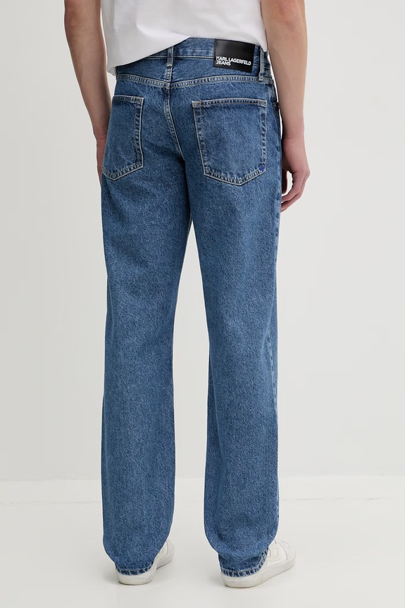 Oblačila Karl Lagerfeld Jeans kavbojke straight kroja moške B2M10107 modra
