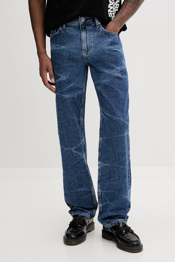 Karl Lagerfeld Jeans blugi drepți pentru bărbați albastru B2M10109