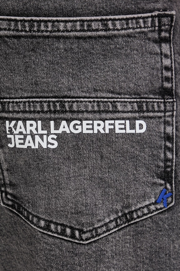 Karl Lagerfeld Jeans rifle zúžené pánske sivá B2M10112