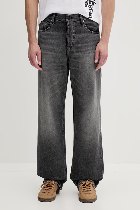 Karl Lagerfeld Jeans rifle relaxed fit pánske sivá B2M10116