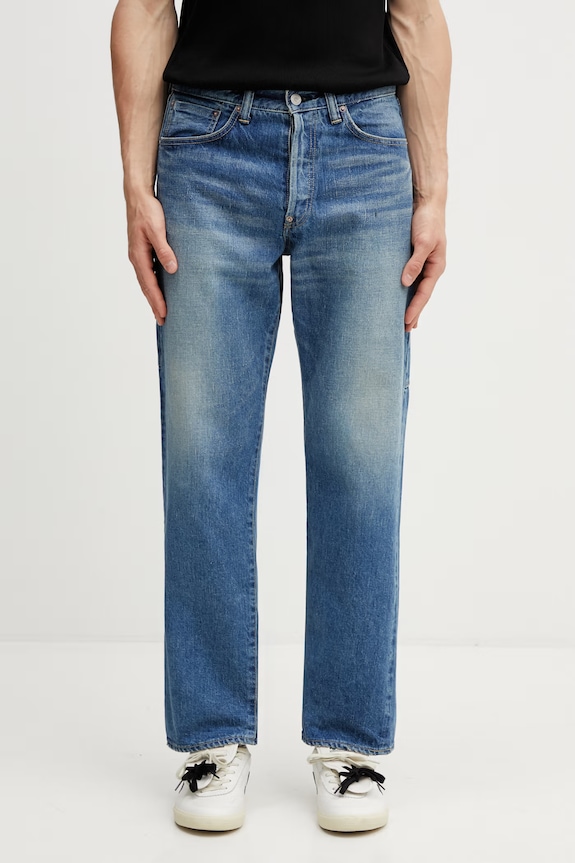 Human Made MENS WOVEN DENIM PANTS 6 relaxed fit džíny pánské modrá HM31PT002