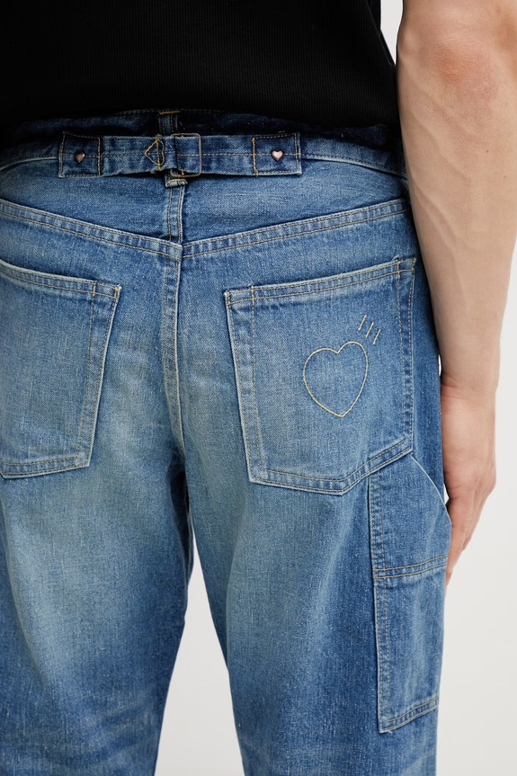 Human Made MENS WOVEN DENIM PANTS 6 relaxed fit džíny pánské HM31PT002 modrá