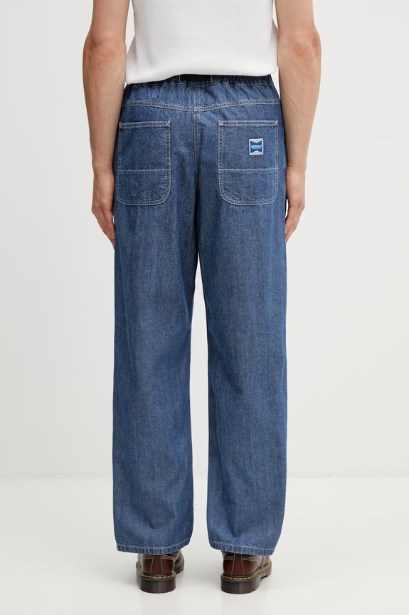 Clothing Gramicci JAPANESE CHAMBRAY DOUBLE KNEE loose jeans Men's G6SM.P015. blue