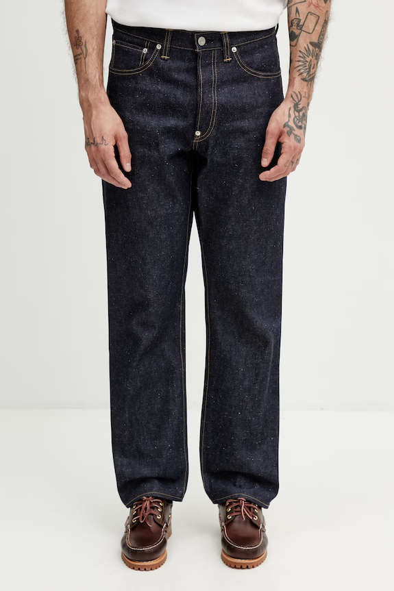 Human Made blugi relaxed fit pentru bărbați albastru HM31PT001