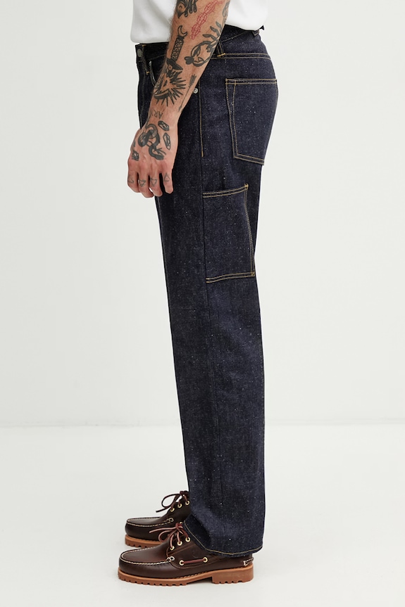 Human Made blugi relaxed fit pentru bărbați HM31PT001 albastru SS26