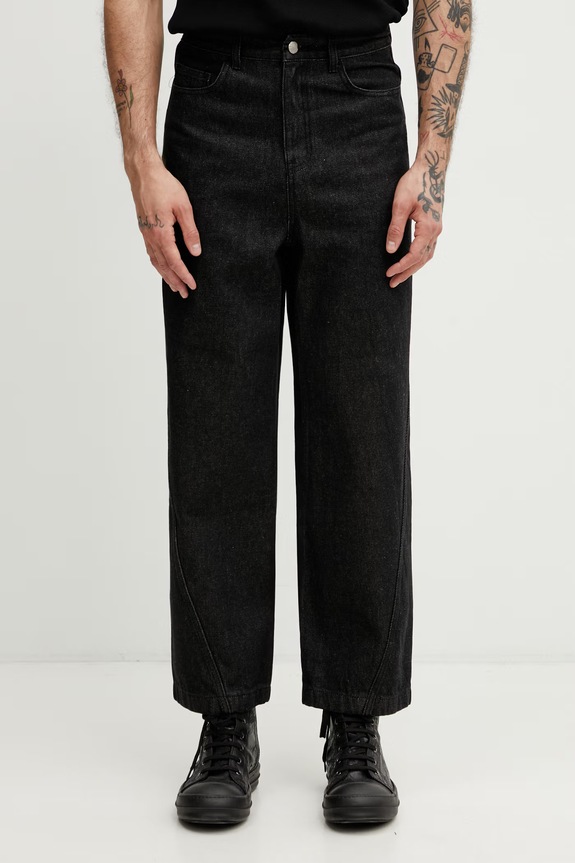 Ader Error blugi relaxed fit pentru bărbați negru BO42FYJE0104BK
