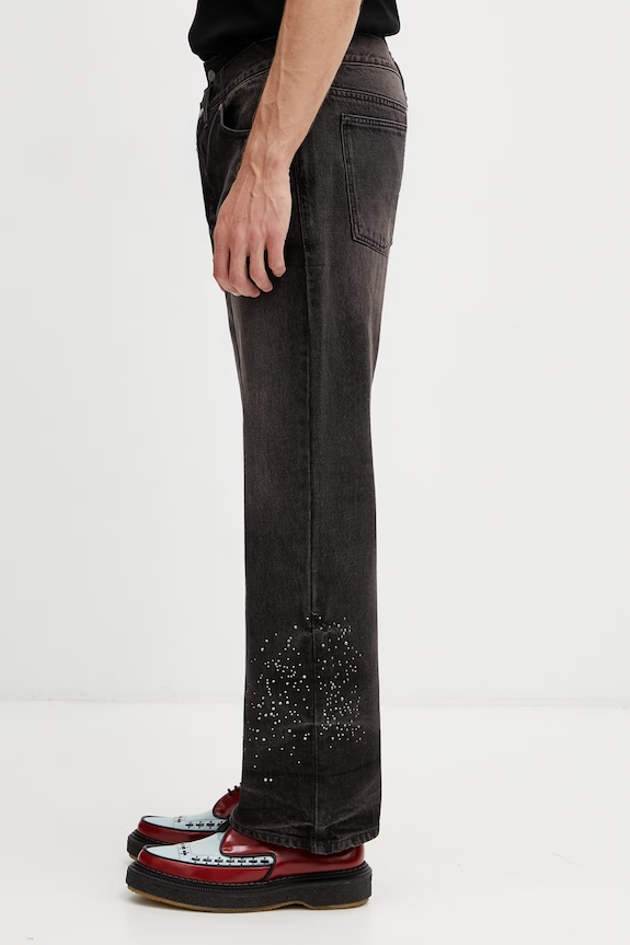 Andersson Bell blugi relaxed fit pentru bărbați apa912u negru SS26