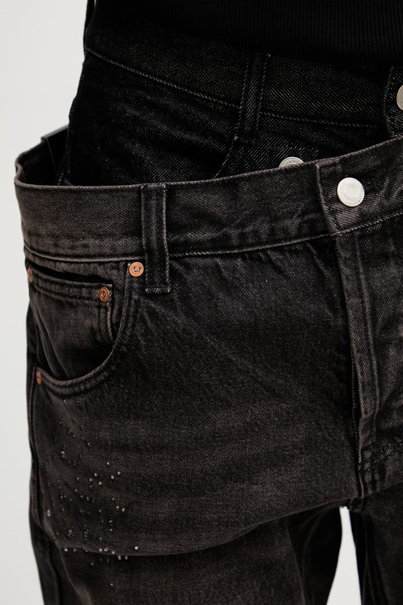 Andersson Bell blugi relaxed fit pentru bărbați apa912u negru