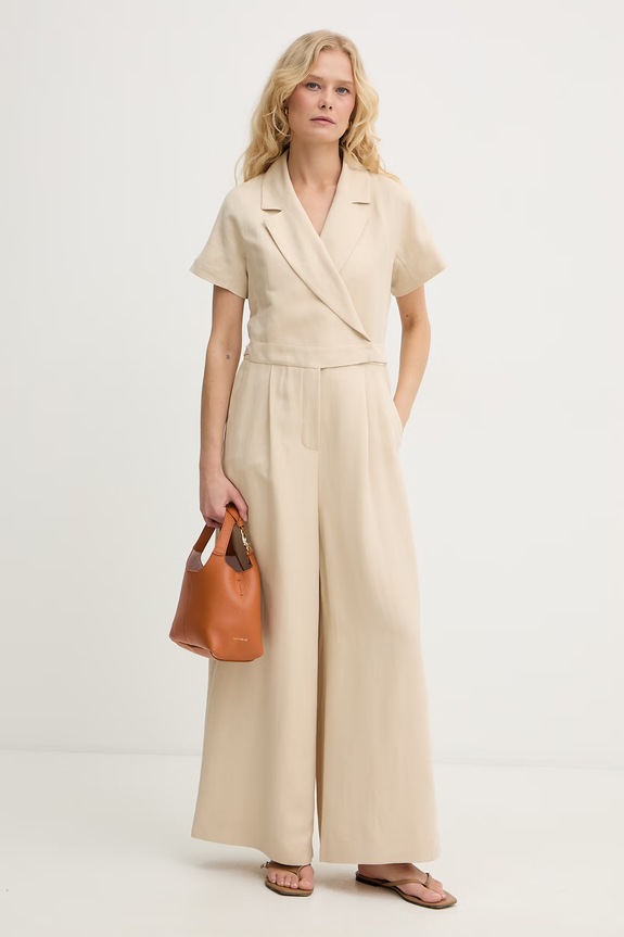 Weekend Max Mara Tuta a busta da donna con lino OBLATO 2615241012600 beige SS26
