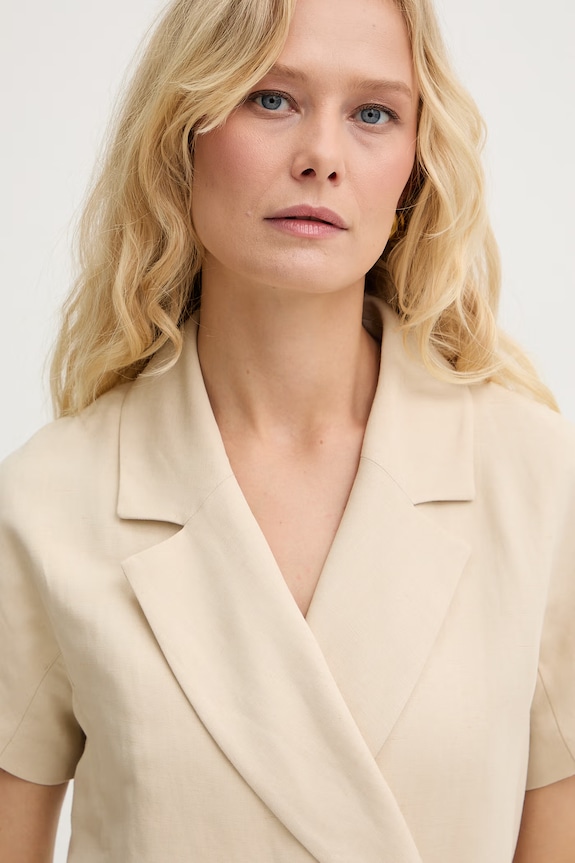 Weekend Max Mara Tuta a busta da donna con lino OBLATO beige 2615241012600
