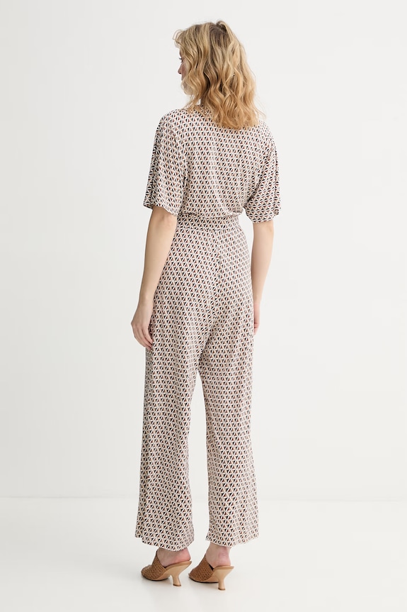 Ρούχα Max Mara Beachwear Ολόσωμη φόρμα palazzo Γυναικεία με βισκόζη EGREGE 2616641029600 καφέ