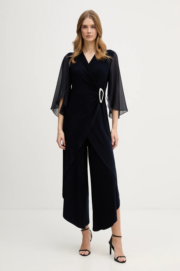 Joseph Ribkoff tuta elegante applique blu navy 261783