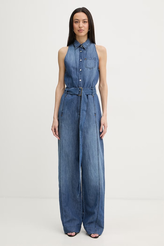 Pinko kombinezon damski jeansowy niebieski 106399.A33J