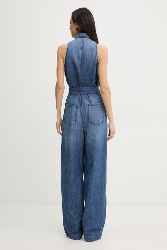 Odzież Pinko kombinezon damski jeansowy 106399.A33J niebieski