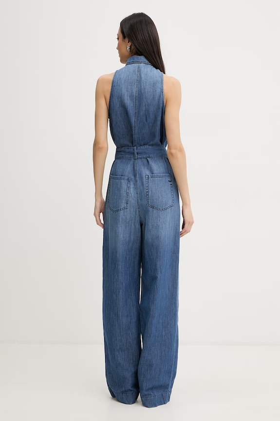 Odzież Pinko kombinezon damski jeansowy 106399.A33J niebieski