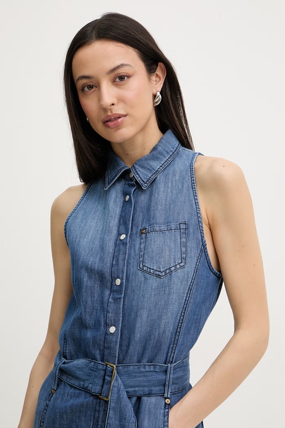 Pinko kombinezon damski jeansowy niebieski 106399.A33J