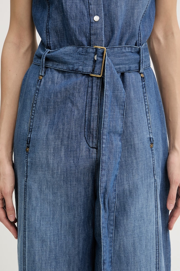 Pinko kombinezon damski jeansowy 106399.A33J niebieski