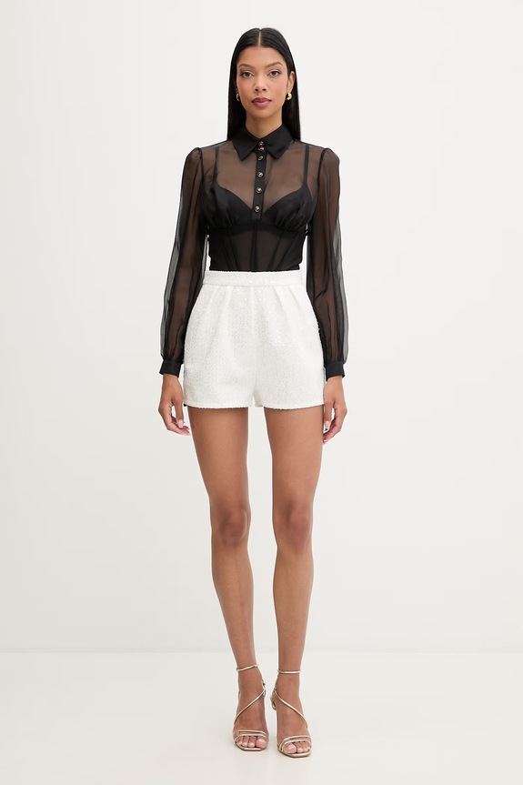 Elisabetta Franchi комбінезон жіночий з шовком TU06462E2 чорний SS26