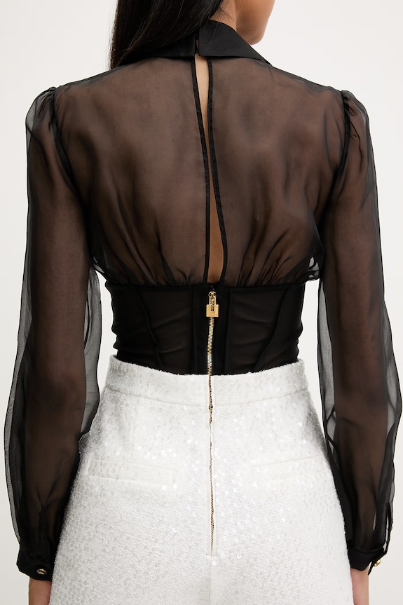 Elisabetta Franchi комбінезон жіночий з шовком TU06462E2 чорний