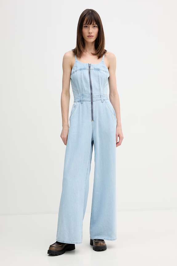 Levi's salopetă jeans BUSTIER fixat albastru 001WC.0005