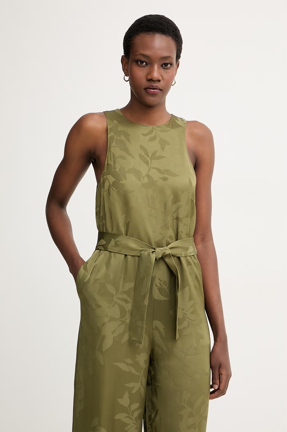 Armani Exchange overal dámsky z viskózy zelená XW002013.AF21551
