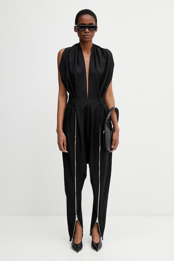 Coperni Sarouel tuta in lana da donna COPCO21F1023 nero